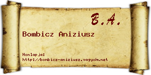 Bombicz Aniziusz névjegykártya